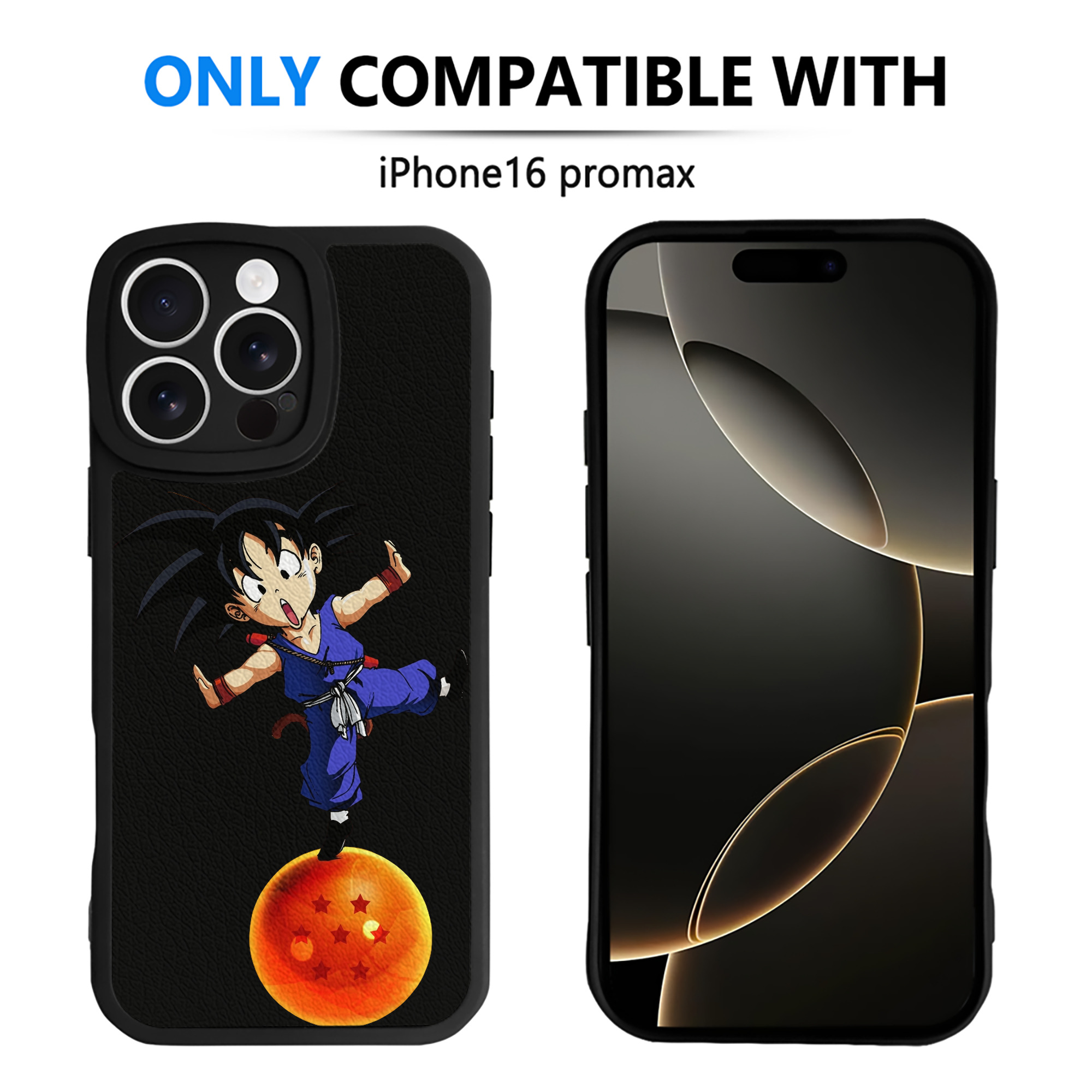 （画像用） ドラゴンボール 孫悟空（そん ごくう）Son Goku カカロット DRAGON BALL Kakarotto 【iPhone 16シリーズ対応】シリコンスマホケース（レザー調） 材質：シリコン